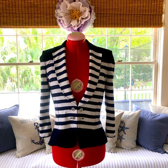 WHBM soft jacket, size 4 , nautical style - Picture 1 of 7